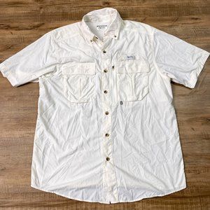 Gander Mountain Guide Series Medium Vented Outdoor Shirt White 100% Nylon